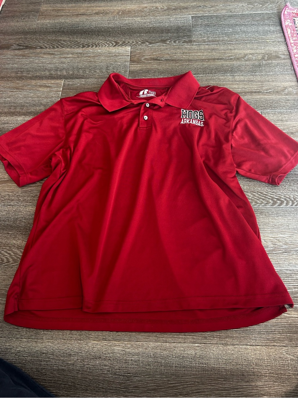 Russell Athletic Red Arkansas Hogs Polo Shirt